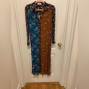 NATURAL LIFE mixed print Shirt Dress size Medium